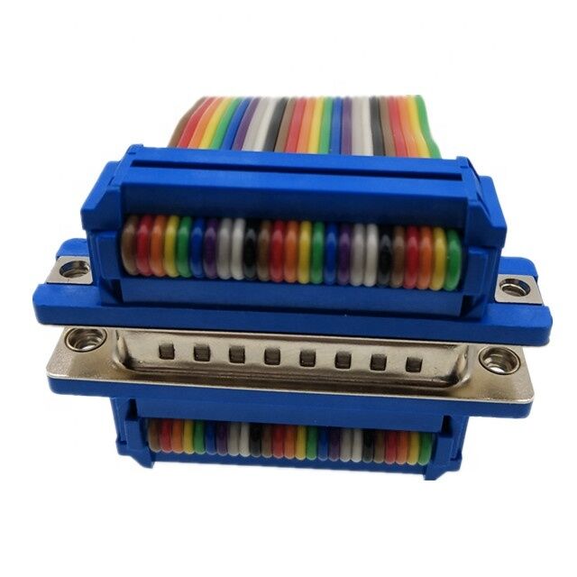 Đầu nối D-Sub 25 chân mạ vàng với cáp dẹt tùy chỉnh và đầu nối IDC