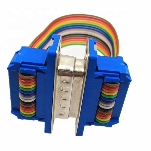 OEM ODM RS232 15Pin D-Sub bọc vàng kết nối dây cáp băng phẳng với chiều dài tùy chỉnh