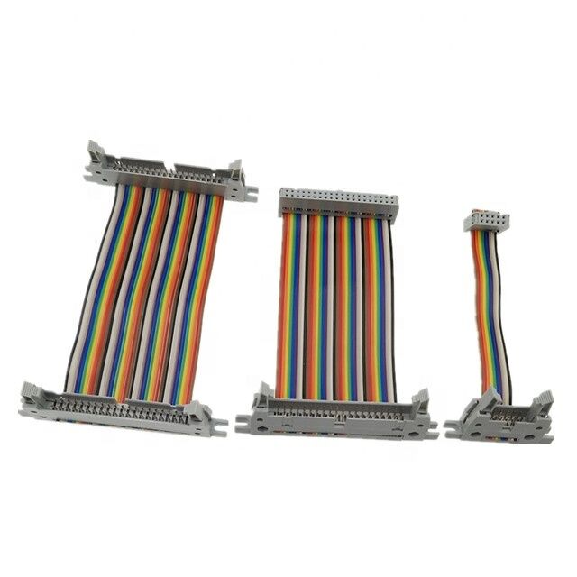 Cáp dẹt băng linh hoạt đầu nối IDC mạ vàng 30AWG bước răng 1.27mm cho điện tử