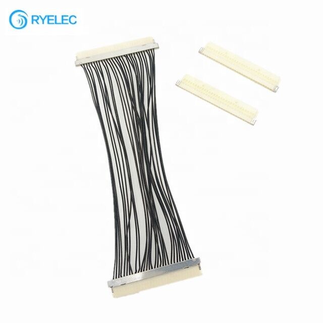30 Pin DF19G-30S Hirose 1.0mm Pitch Connector to DF19 for TV / DVD Lvds Cable with 30awg Wire