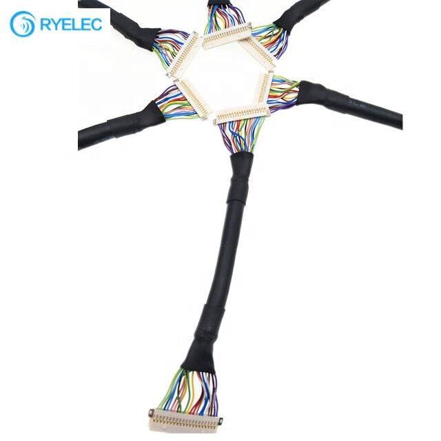 RY Hot Sale 30pin DF19 đến DF19 Hirose 1.0mm Pitch Universal Lvds Cable cho màn hình TV LCD Driver Board