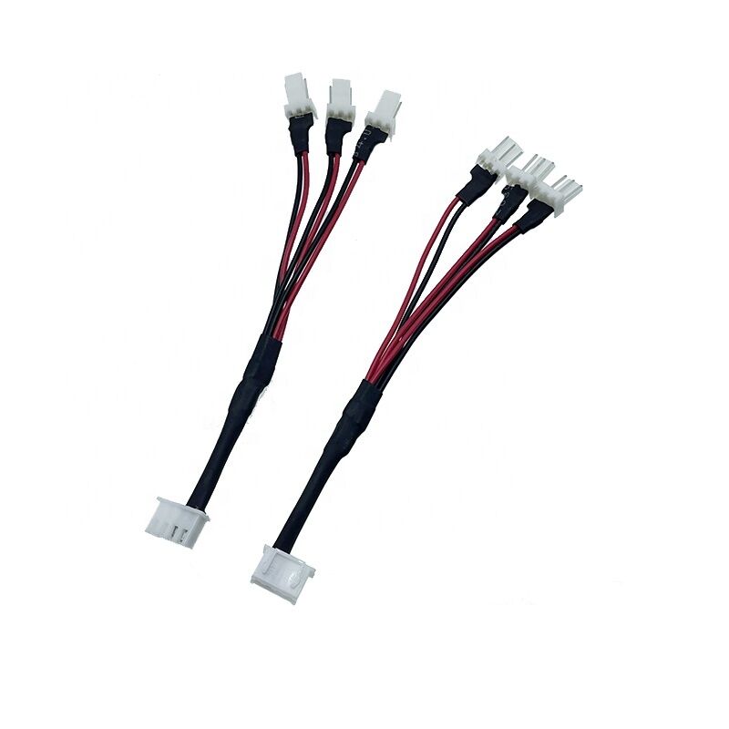 SM Cáp chuyển đổi nam nữ Cáp kết nối một kéo bốn 2.54 Máy bay 2pin Đỏ và đen dây chuyền dây dẫn đèn LED với Ter