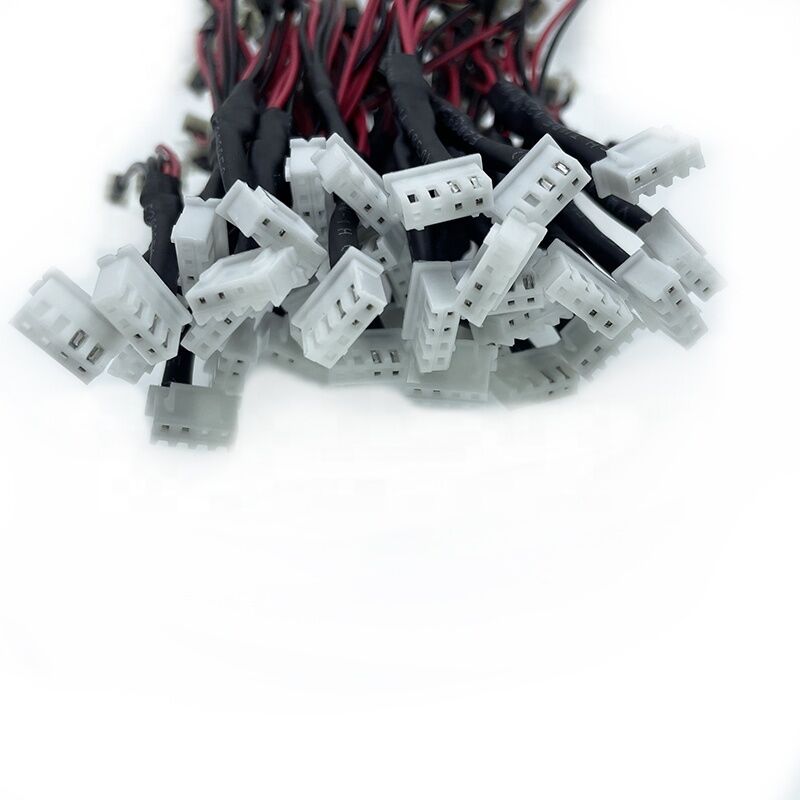 SM Cáp chuyển đổi nam nữ Cáp kết nối một kéo bốn 2.54 Máy bay 2pin Đỏ và đen dây chuyền dây dẫn đèn LED với Ter