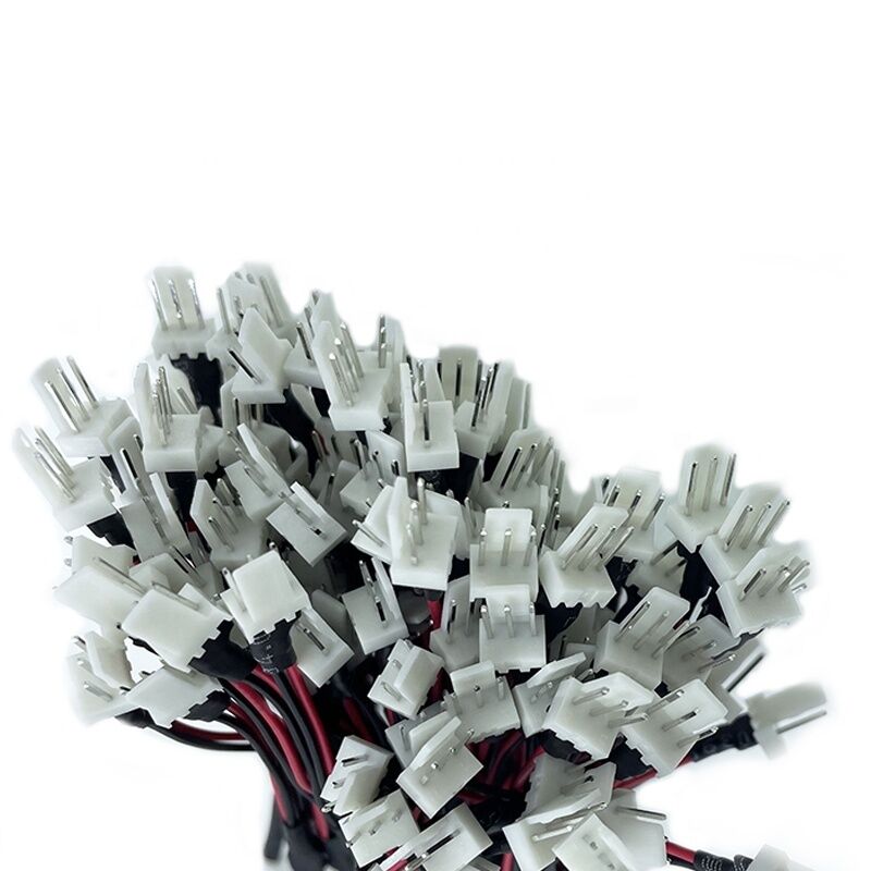 SM Cáp chuyển đổi nam nữ Cáp kết nối một kéo bốn 2.54 Máy bay 2pin Đỏ và đen dây chuyền dây dẫn đèn LED với Ter
