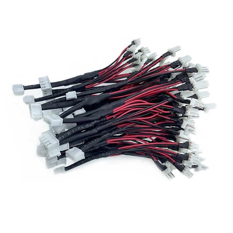SM Cáp chuyển đổi nam nữ Cáp kết nối một kéo bốn 2.54 Máy bay 2pin Đỏ và đen dây chuyền dây dẫn đèn LED với Ter