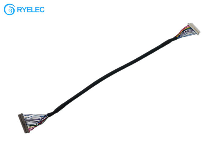 20pin 1.0mm Pitch DF14 To DF19  Connector Cáp LVDS cho máy tước với UL20276
