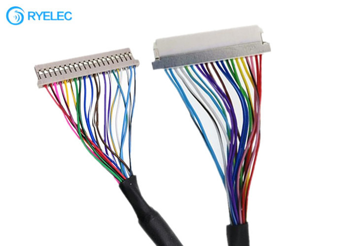 20pin 1.0mm Pitch DF14 To DF19  Connector Cáp LVDS cho máy tước với UL20276