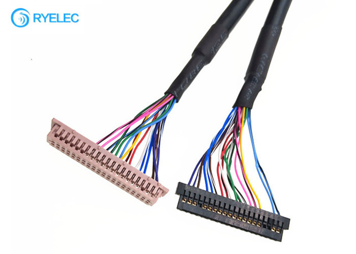 OEM ODM 40PIN  DF13-40DS-1.25C đến 20PIN JAE Fi-S20S với cáp Lvds áo khoác cho kỹ thuật số