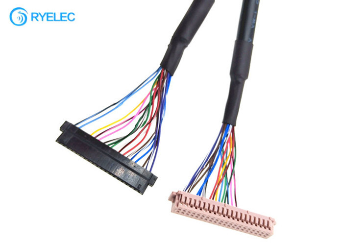 OEM ODM 40PIN  DF13-40DS-1.25C đến 20PIN JAE Fi-S20S với cáp Lvds áo khoác cho kỹ thuật số
