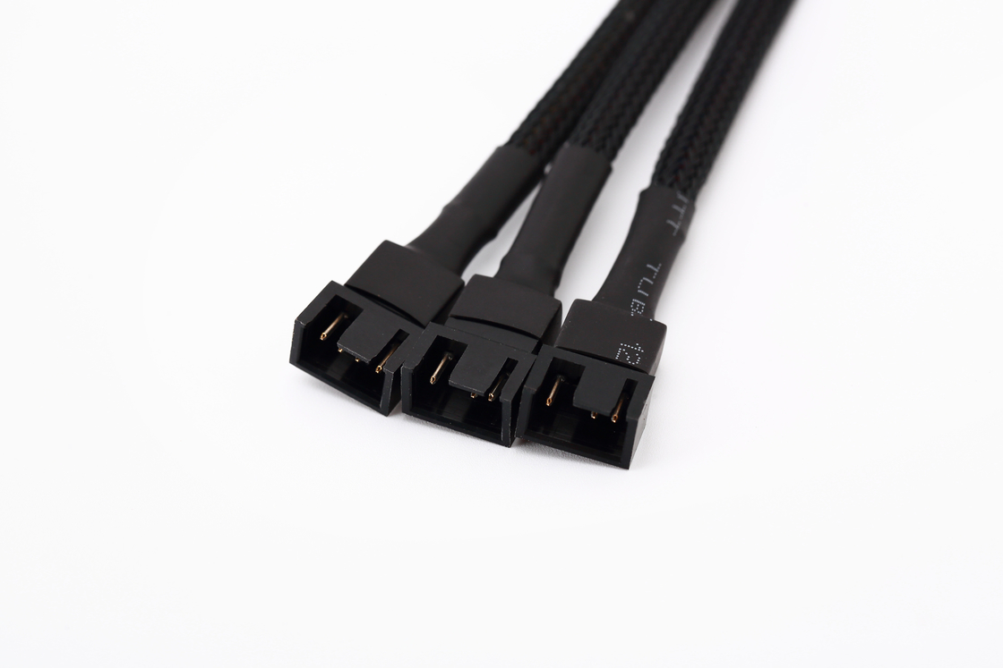 1 đến 3 Way Splitter Sleeve 4 Pin Pwm Connector Cáp mở rộng quạt máy tính 4p One Point Three