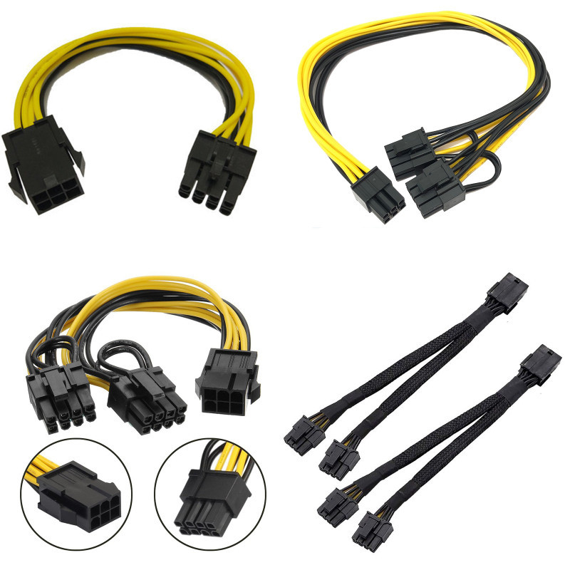 Cáp nguồn Pcie 8 pin Nữ đến Cáp nguồn Minig GPU Minig có vỏ bọc 8 chân 8 chân