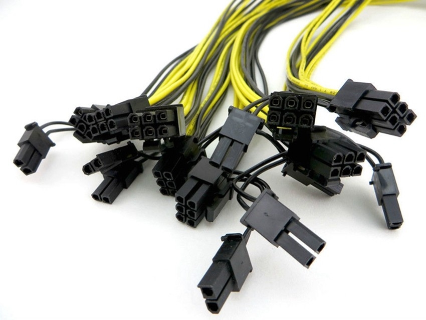 Cáp nguồn Pci E 16AWG 6PIN MALE TO 8PIN MALE cho cạc đồ họa