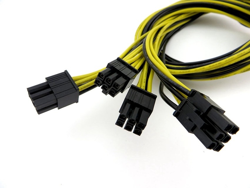 Cáp nguồn Pci E 16AWG 6PIN MALE TO 8PIN MALE cho cạc đồ họa