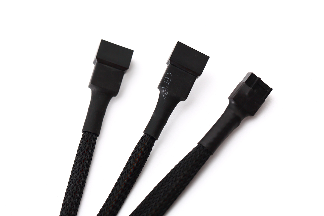 Ul1007 22awg PC Fan Splitter Cable Pwm Fan Splitter 4 Pin đến 3 Pin